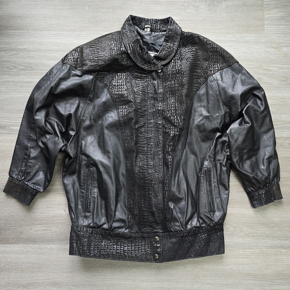 Vintage Other - Men's Black Leather Jacket